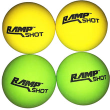 Cargar imagen en el visor de la galería, RampShot - Pelotas de repuesto auténticas, 2 verdes y 2 amarillas para el juego RampShot